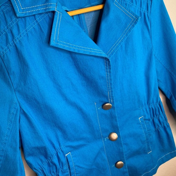 Joan Rivers Caribbean Blue Blazer Size Small - Picture 3 of 8